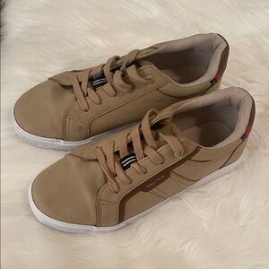 Nautica Boys/Lander Beige and Brown Sneakers